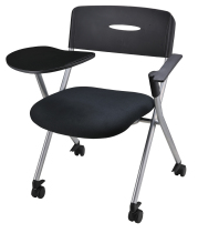 Shanghai office furniture modern fashion leisure chair training Chair student chair folding chair JG411AHY(BK)