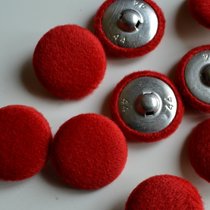 Wool bread type cloth button Big red bright red Chinese red high-grade windbreaker coat coat button