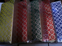 Self-adhesive abcn grounding label paper 40 small circle sheets sticker polyester waterproof one pack 200 sheets