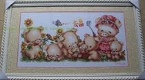 Precision printing cross stitch can be customized handmade finished bedroom warm pig full house pig family happy moment