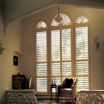 (European-style solid wood breathable window) Solid wood shutter) Activity shutter curtain) Gas window) Window decoration