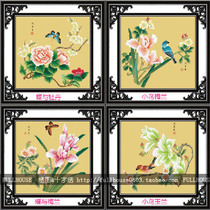 Cross stitch electronic chart redraw source-elegant Four Seasons mei lanjut ju spring or autumn or winter or summer living room