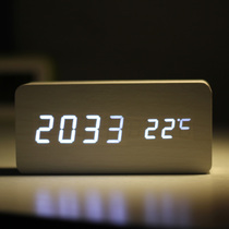 Retro bedside clock creative alarm clock mute sound control luminous clock fashion simple clock LED electronic clock