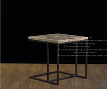 Royal Country Furniture Wrought Iron Side Table Retro Old Solid Wood Corner Frame High-end French Coffee Table