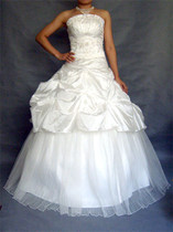 Taplet hem sweet princess bra white bridal wedding dress