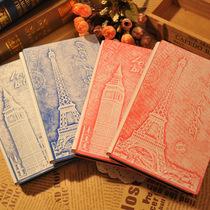 Creative gift city light B relief this European retro notebook