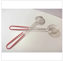 Stainless steel pearl milk tea leaking spoon pearl powder round spoon hot pot spoon deepen the net