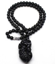 Suramadu coast Bian-stone needle necklace 6MM brave pendant paragraph Bian-stone necklace Bian-stone pendant