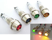 Metal Shell led DC 12v24v AC 220V power indicator light work signal light red green yellow