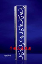 Laser carved crystal column Exotic flowers and herbs partition entrance screen ktv promotion