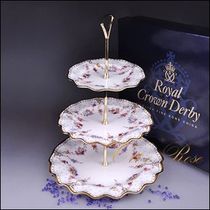 British Royal Crown Derby Porcelain Anne Three Layers Snacks Gift Box