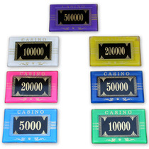 Round square mahjong chips CASINO Texas Holdem chips tokens Baccarat crystal chips double-sided cards