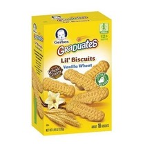 American Gerber Garbo Finger Molar Biscuits Vanilla Flavor 126g Fortified Calcium Iron Sodium Potassium Baby Snacks