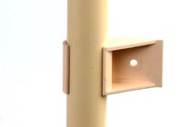 Beige plastic unilateral pipe clamp Wood countertop panel fixing clamp Lean pipe composite pipe Plastic pipe clamp