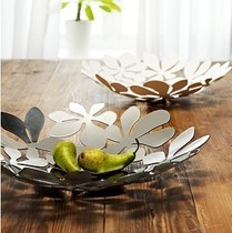 European brand stainless steel fruit plate strand empty decorative container