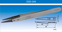 VETUS 127mm Round Head Tweezers ESD-249 Interchangeable Head stainless steel Anti-static tweezers