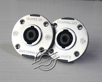 High Quality Aluminum Panel Four Core Professional Speaker Socket Stage Speaker Socket round base NL4MPR