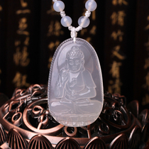 White Jade Medullary dog belongs to this life Buddha Amitabha Buddha Amitabha Buddha Ben Buddha Buddha Statue of the Buddha Statue Necklace Zodiac Pendant