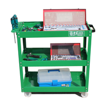 Old a tool cart green three-layer tool cart three-layer repair tool cart tool cabinet iron thickness 1 0mm