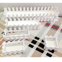 White wooden fence fence simulation flower decoration home decoration Yugali pastoral style fake flower decoration