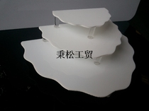 Fan-shaped multi-layer jewelry booth jewelry display rack jewelry display rack multi-function display stand cosmetics booth