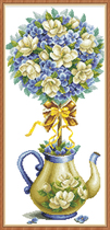 Teapot vase paper embroidered with 6 pages 128g color spray paper printing