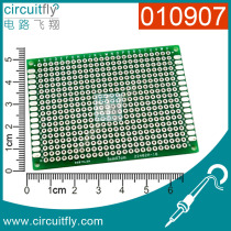 010907 Double-sided universal board tin-sprayed board Glass fiber green oil board Experimental universal board Hole board 5*7cm