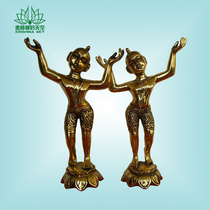 The Indian resin deity is dedicated to the Idol Gaoru Anitais imitation copper collection of the sky of Krishna