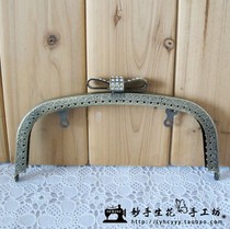 Handmade DIY gold accessories 18 5CM green ancient arch embossed gold bow knot with drill head