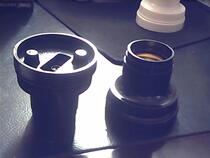 E27 (good) Lukou flat lamp holder boutique thickened screw flat lamp holder Lukou flat lamp holder Lukou flat lamp holder black and white