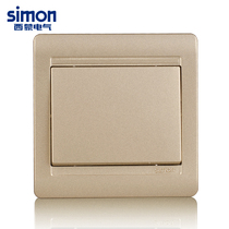 Simon Gold switch panel champagne switch socket 55 series single open single control switch N51011B-56