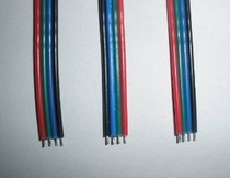22#4P rehearsal wire red green blue and black with openings at both ends 3MM tinned LED light bar wire