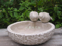 European coarse pottery flower pot Old vintage pottery flower gardening mixed planting Pottery flower plate Creative meat platter
