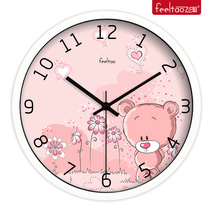  Feitao creative cartoon cute wall clock clock bedroom childrens room baby room silent quartz clock