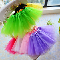 W051 Children Dance Dress Girl Dress Dress Princess Dress Multicolor Triple half body web yarn Out of service fluffy dress