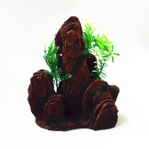 Rockery medium containing simulated aquatic grass aquarium landscape fish tank box decorative set resin simulation crafts