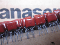 Imported Panasonic CBB metallized film capacitor 0 12uf100v 124j100v p = 8mm