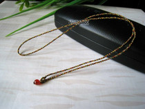 Joker fine handmade four-line red rope woven high-grade imported colorful rope female necklace chain pendant lanyard neck rope