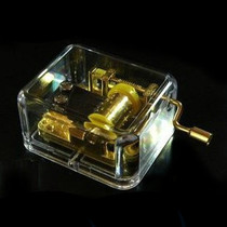 Hand music box 18-tone transparent mini hand music box Happy Birthday gift eight-tone piano