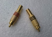Gold-plated AV audio video plug Solder-free AV head high quality plum blossom plug Lotus head AV head RCA head