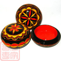 Sichuan Daliangshan Xichang specialty Yi folk lacquer painting pure handmade art features flat cover jewelry medium number