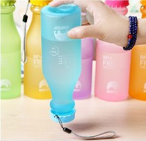 Creative drop soda bottle water Cup cute casual plastic cup leak-proof portable sports kettle frosted with lid