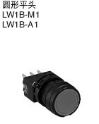 Two open and two closed LW1B-A1C2V welding terminal self-locking push button switch Japan idec Izumi 22mm diameter