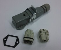 Heavy duty connector rectangular plug hot runner connector Aviation plug HA004 open hole side form