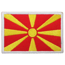 Macedonian flag armband cloth stickers embroidery label stickers Velcro custom embroidery