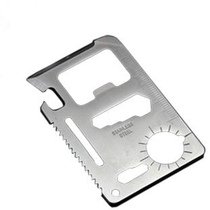 Pathfinder Warriors outdoor stainless steel multi-function card military knife bottle starting direction survival camping tool card