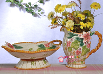 Fang Asia European Lily rich bamboo ceramic vase flower fruit plate snack plate home accessories new house decoration