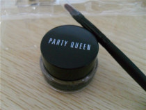 PartyQueen super black waterproof solid eyeliner box rich eyeliner glue non-syncopated with brush pen