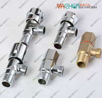 Yachen all-copper triangle valve Hot and cold brass eight-character valve Stainless steel hexagonal valve thickened angle valve Water heater water stop valve