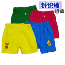 0-4 years old foreign trade surplus fabric candy color pure cotton cartoon casual childrens shorts X367